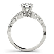 Romantic Multi-Row Round Diamond Engagement Ring in 10K/14K gold and platinum with certified lab-grown or natural diamonds