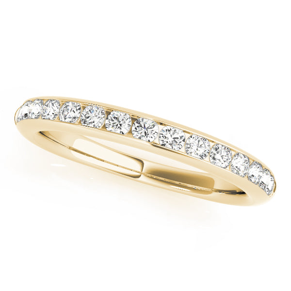 Channel Set Half Eternity Ring in 10K/14K gold and platinum with certified lab-grown or natural diamonds