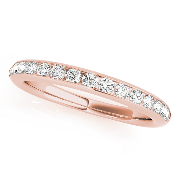 Channel Set Half Eternity Ring in Gold & Platinum