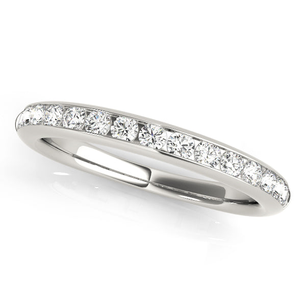 Channel Set Half Eternity Ring in Gold & Platinum