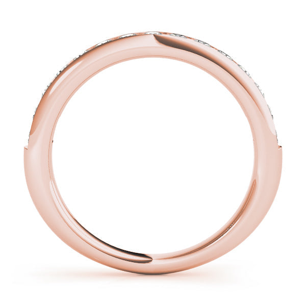 Channel Set Half Eternity Ring in Gold & Platinum