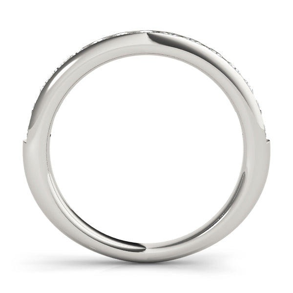 Channel Set Half Eternity Ring in Gold & Platinum