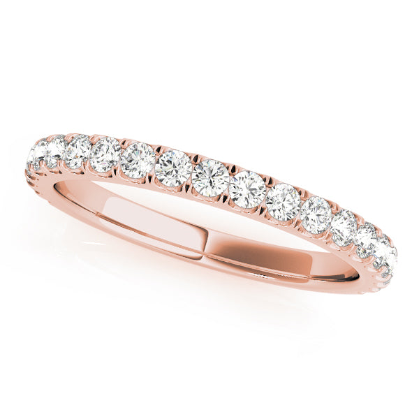 Split-Prong Half Eternity Ring in Gold & Platinum