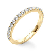 Split-Prong Half Eternity Ring in Gold & Platinum