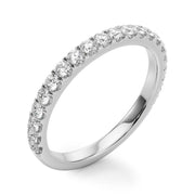 Split-Prong Half Eternity Ring in Gold & Platinum