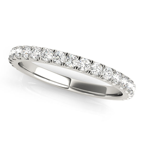 Split-Prong Half Eternity Ring in Gold & Platinum