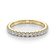 Split-Prong Half Eternity Ring in Gold & Platinum