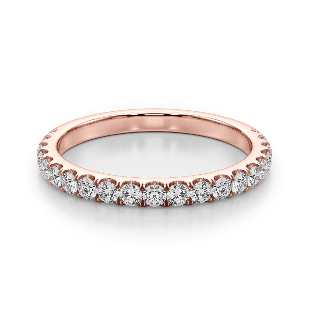 Split-Prong Half Eternity Ring in Gold & Platinum