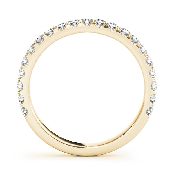 Split-Prong Half Eternity Ring in Gold & Platinum