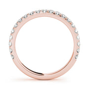 Split-Prong Half Eternity Ring in Gold & Platinum