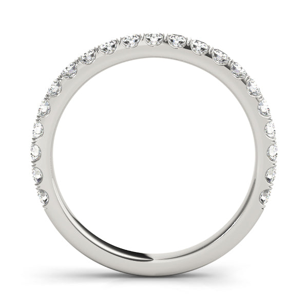 Split-Prong Half Eternity Ring in Gold & Platinum