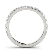 Split-Prong Half Eternity Ring in Gold & Platinum