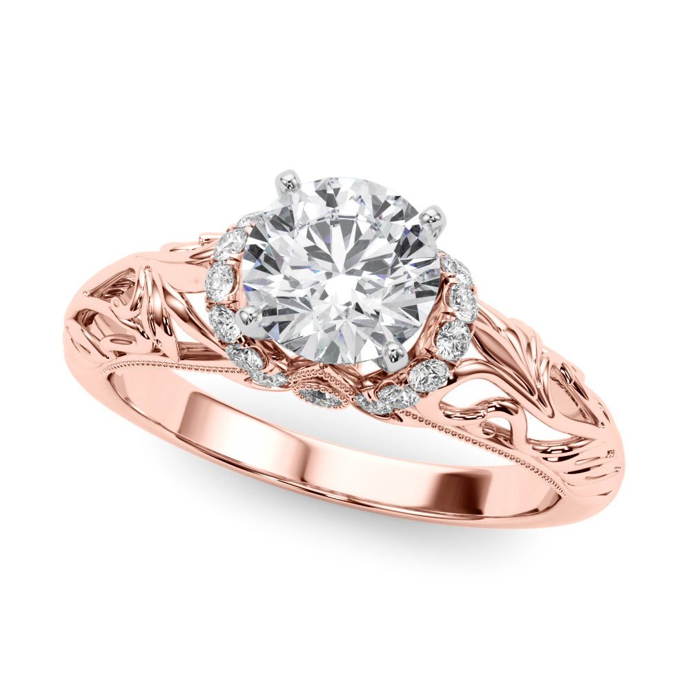 Celestial Remounts Any Shape Round Diamond Engagement Ring in 10K/14K gold and platinum with certified lab-grown or natural diamonds