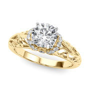 Celestial Remounts Any Shape Round Diamond Engagement Ring in 10K/14K gold and platinum with certified lab-grown or natural diamonds