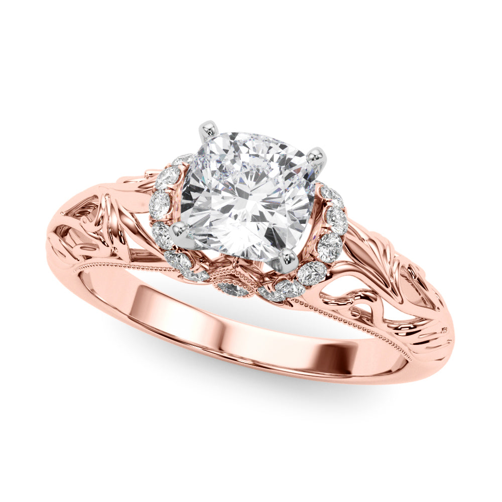 Celestial Remounts Any Shape Round Diamond Engagement Ring in 10K/14K gold and platinum with certified lab-grown or natural diamonds
