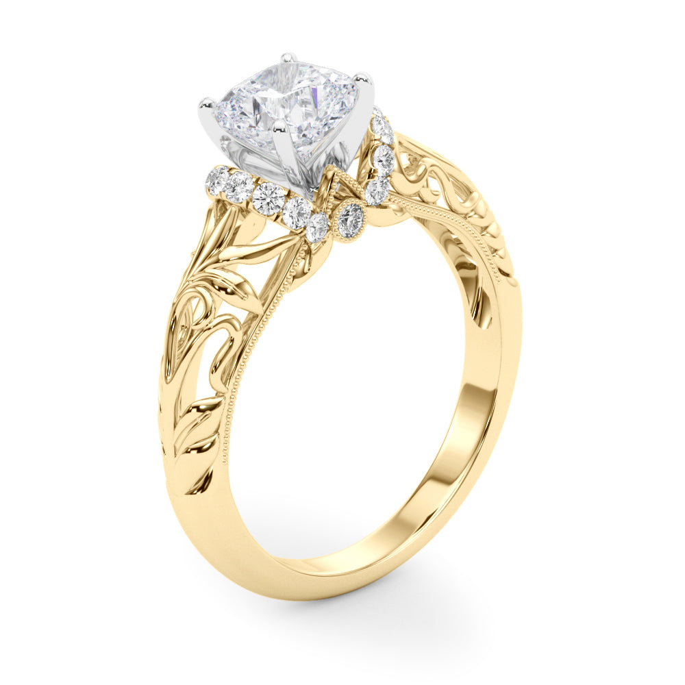 Celestial Remounts Any Shape Round Diamond Engagement Ring in 10K/14K gold and platinum with certified lab-grown or natural diamonds