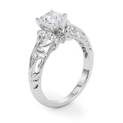 Celestial Remounts Any Shape Round Diamond Engagement Ring in 10K/14K gold and platinum with certified lab-grown or natural diamonds
