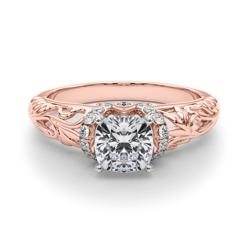 Celestial Remounts Any Shape Round Diamond Engagement Ring in 10K/14K gold and platinum with certified lab-grown or natural diamonds
