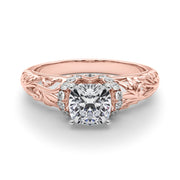 Celestial Remounts Any Shape Round Diamond Engagement Ring in 10K/14K gold and platinum with certified lab-grown or natural diamonds