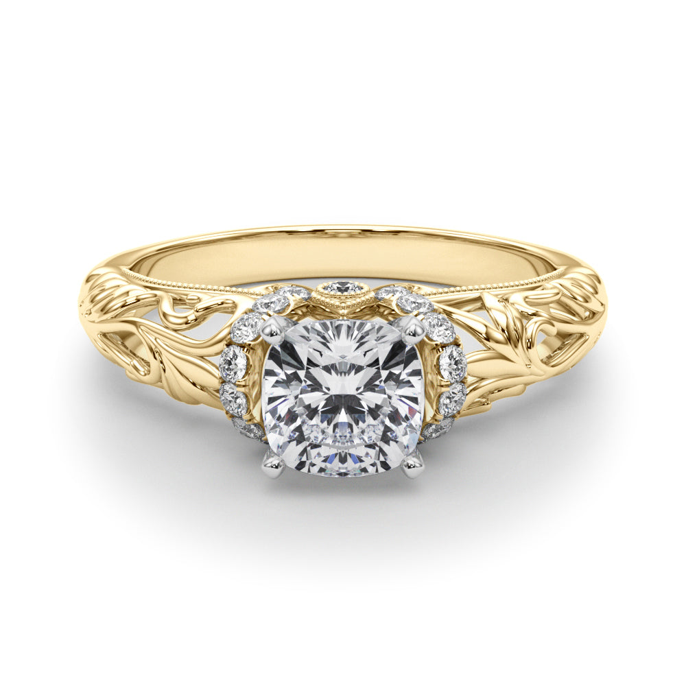 Celestial Remounts Any Shape Round Diamond Engagement Ring in 10K/14K gold and platinum with certified lab-grown or natural diamonds