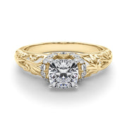 Celestial Remounts Any Shape Round Diamond Engagement Ring in 10K/14K gold and platinum with certified lab-grown or natural diamonds