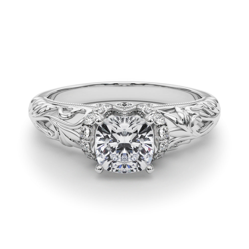 Celestial Remounts Any Shape Round Diamond Engagement Ring in 10K/14K gold and platinum with certified lab-grown or natural diamonds