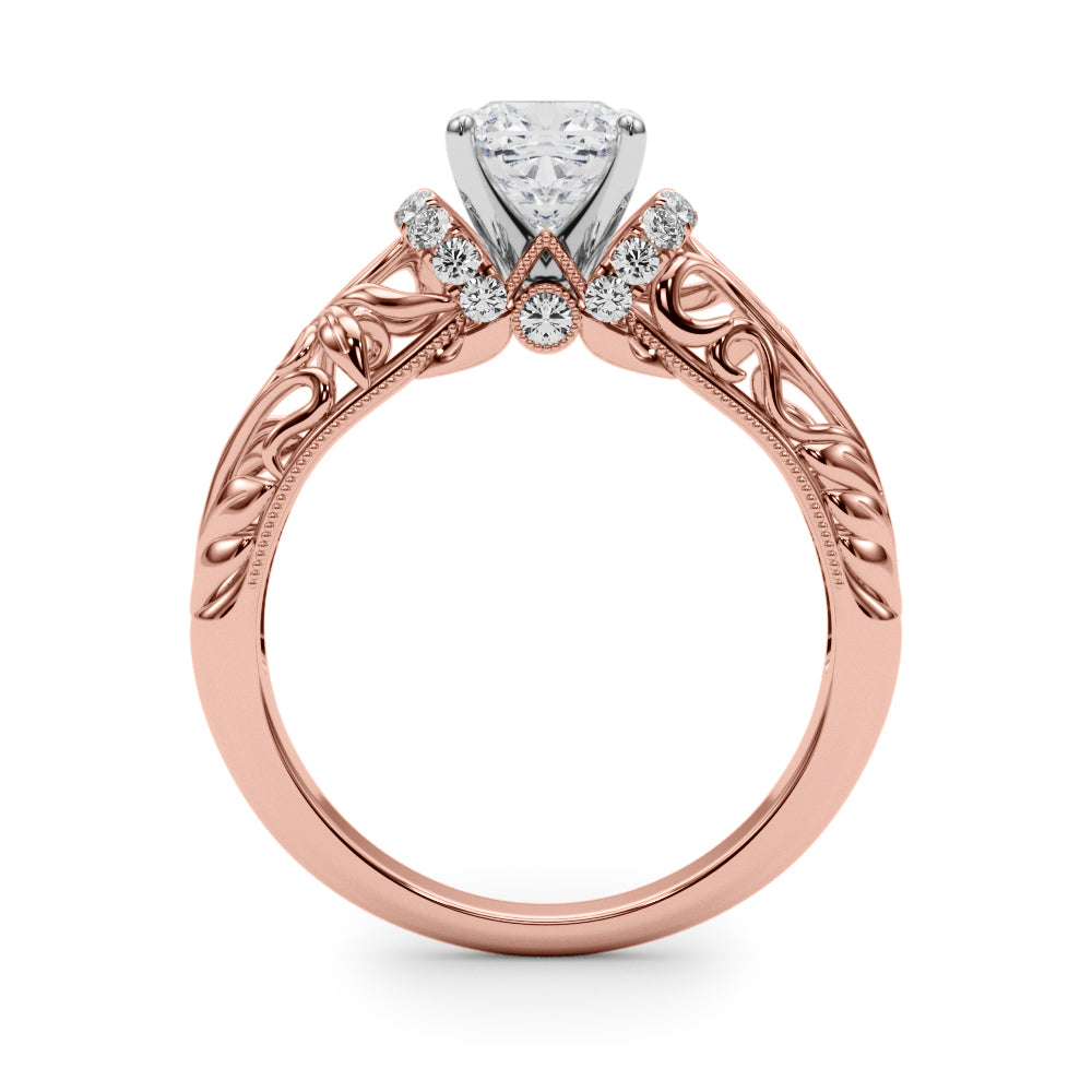 Celestial Remounts Any Shape Round Diamond Engagement Ring in 10K/14K gold and platinum with certified lab-grown or natural diamonds