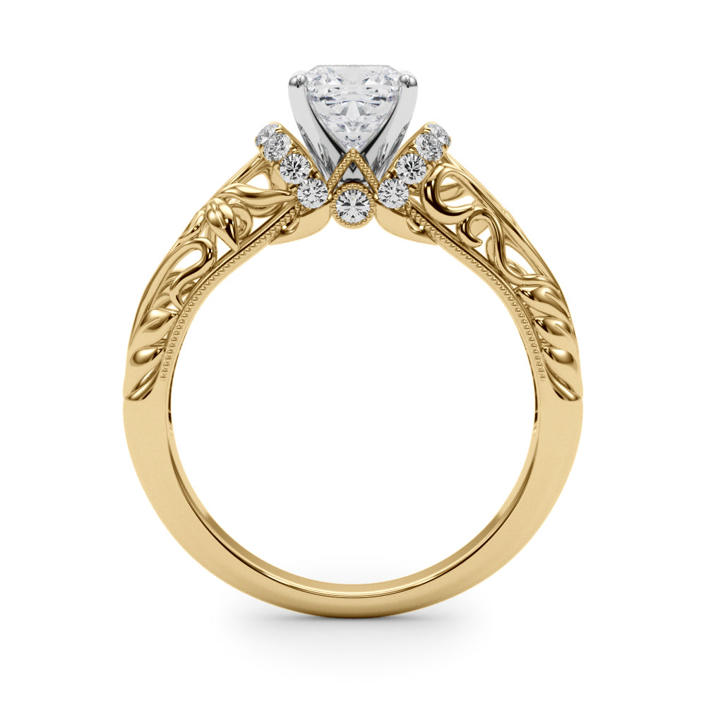 Celestial Remounts Any Shape Round Diamond Engagement Ring in 10K/14K gold and platinum with certified lab-grown or natural diamonds
