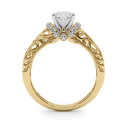 Celestial Remounts Any Shape Round Diamond Engagement Ring in 10K/14K gold and platinum with certified lab-grown or natural diamonds