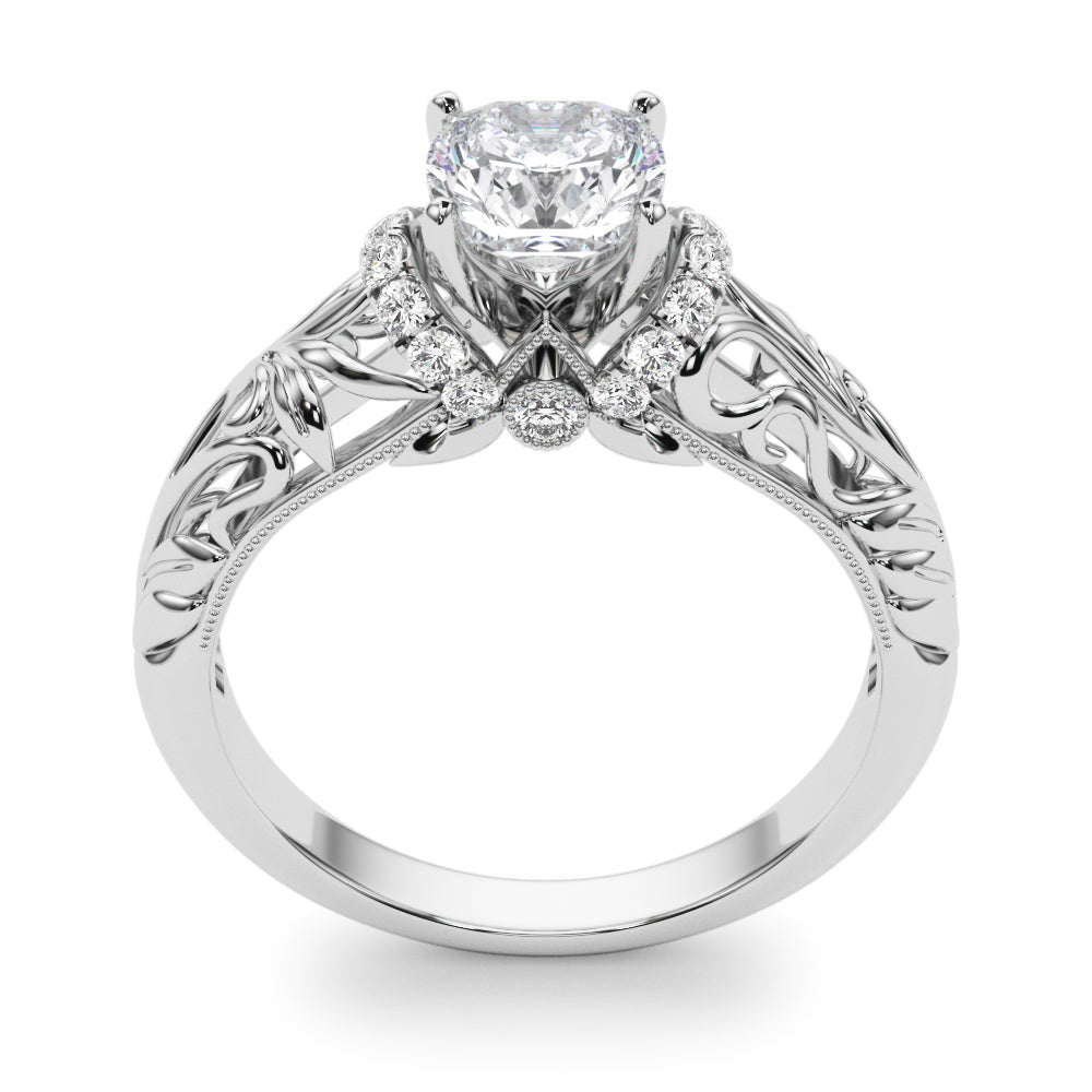 Celestial Remounts Any Shape Round Diamond Engagement Ring in 10K/14K gold and platinum with certified lab-grown or natural diamonds