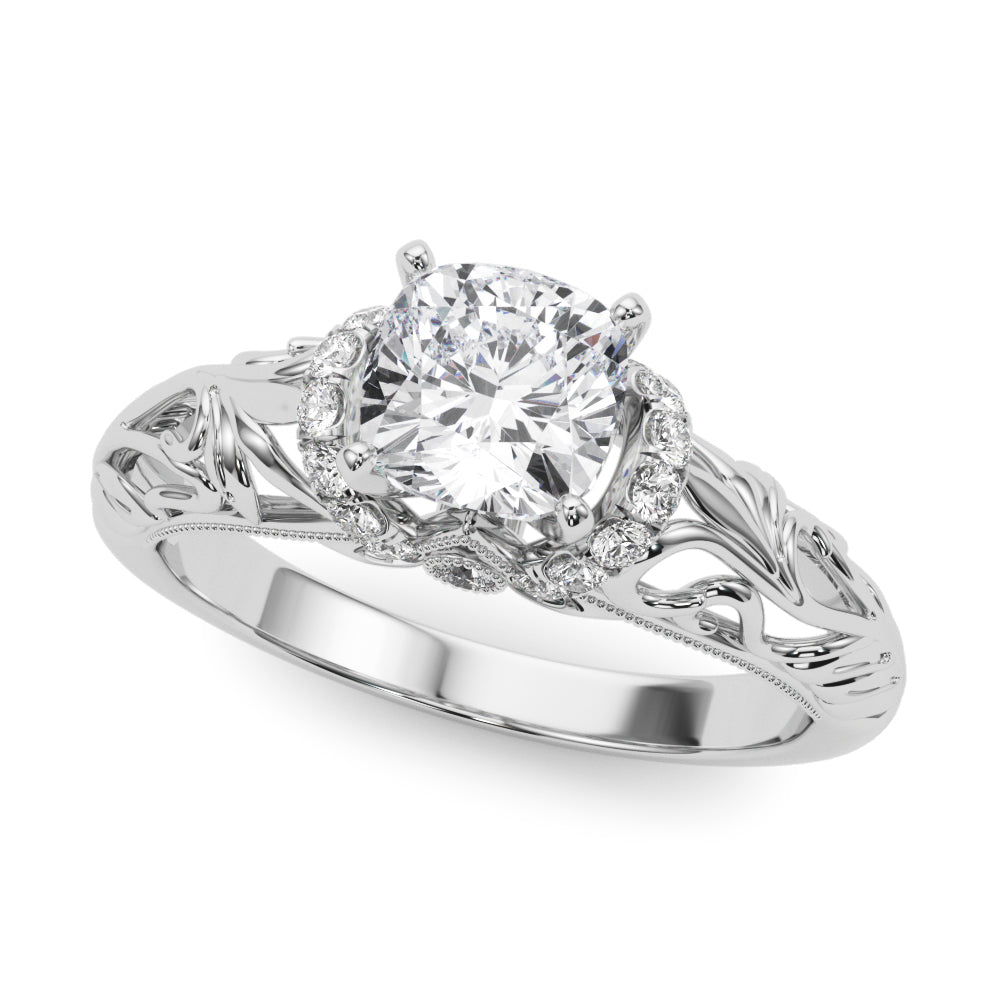 Celestial Remounts Any Shape Round Diamond Engagement Ring in 10K/14K gold and platinum with certified lab-grown or natural diamonds