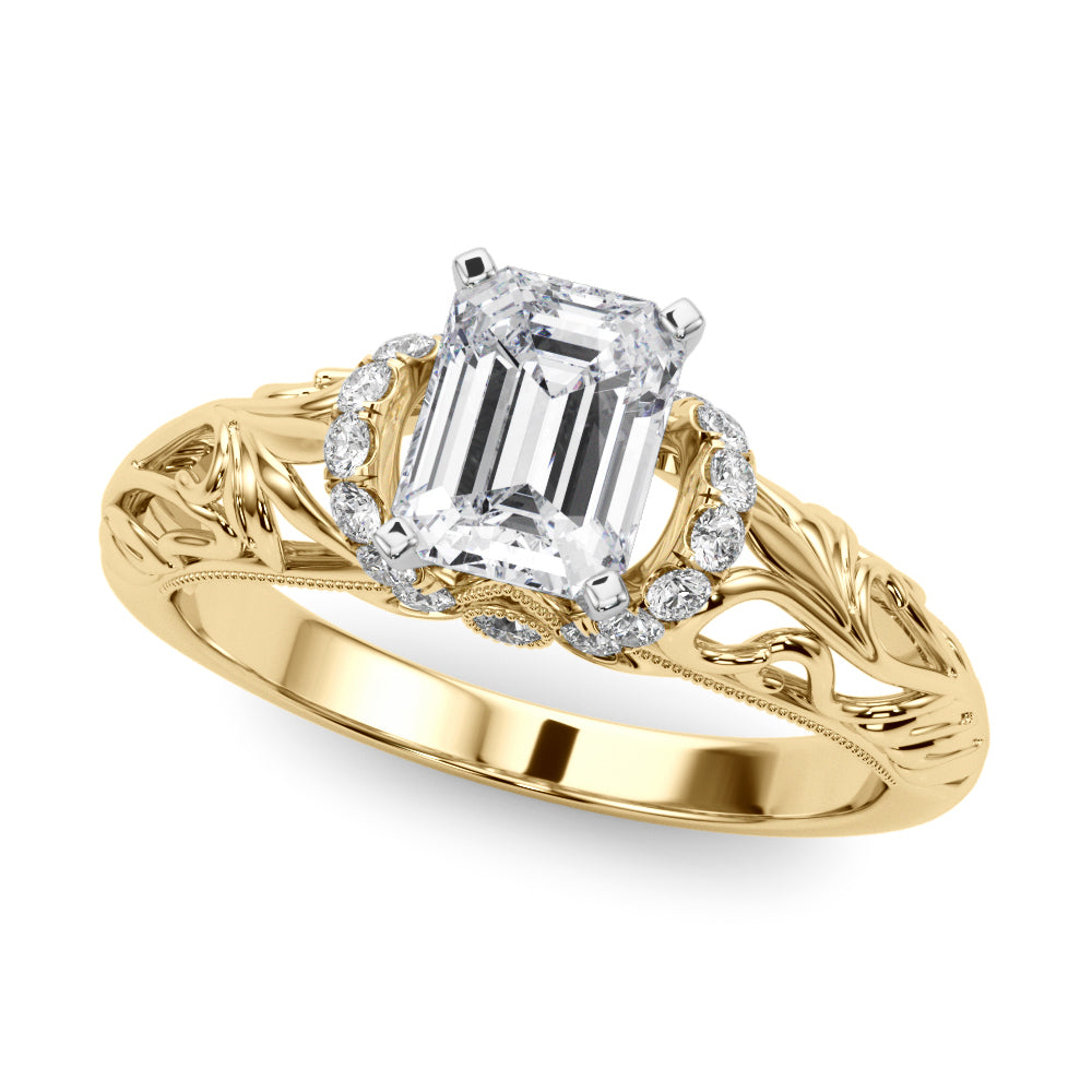 Celestial Remounts Any Shape Round Diamond Engagement Ring in 10K/14K gold and platinum with certified lab-grown or natural diamonds
