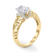 Celestial Remounts Any Shape Round Diamond Engagement Ring in 10K/14K gold and platinum with certified lab-grown or natural diamonds