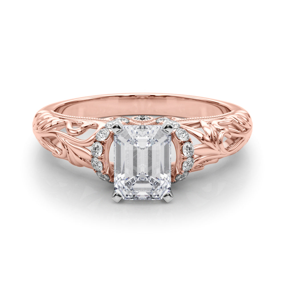 Celestial Remounts Any Shape Round Diamond Engagement Ring in 10K/14K gold and platinum with certified lab-grown or natural diamonds