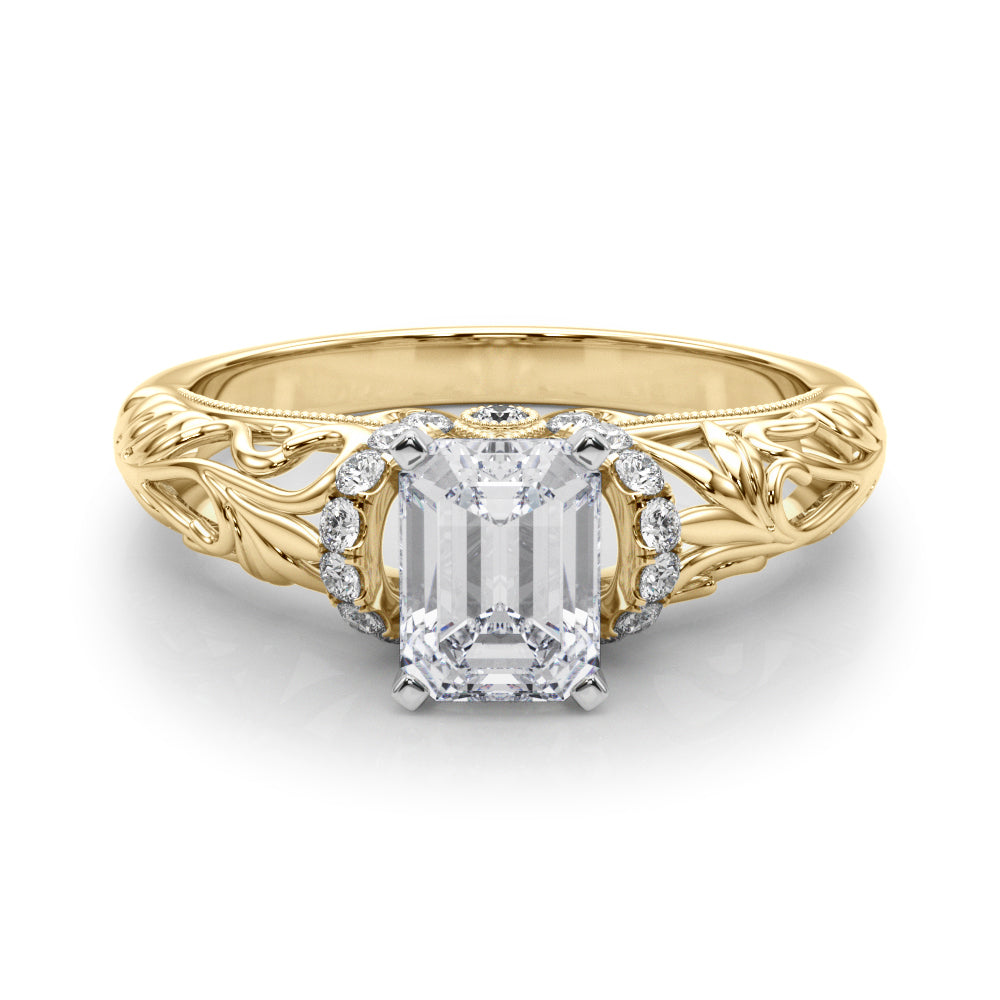 Celestial Remounts Any Shape Round Diamond Engagement Ring in 10K/14K gold and platinum with certified lab-grown or natural diamonds