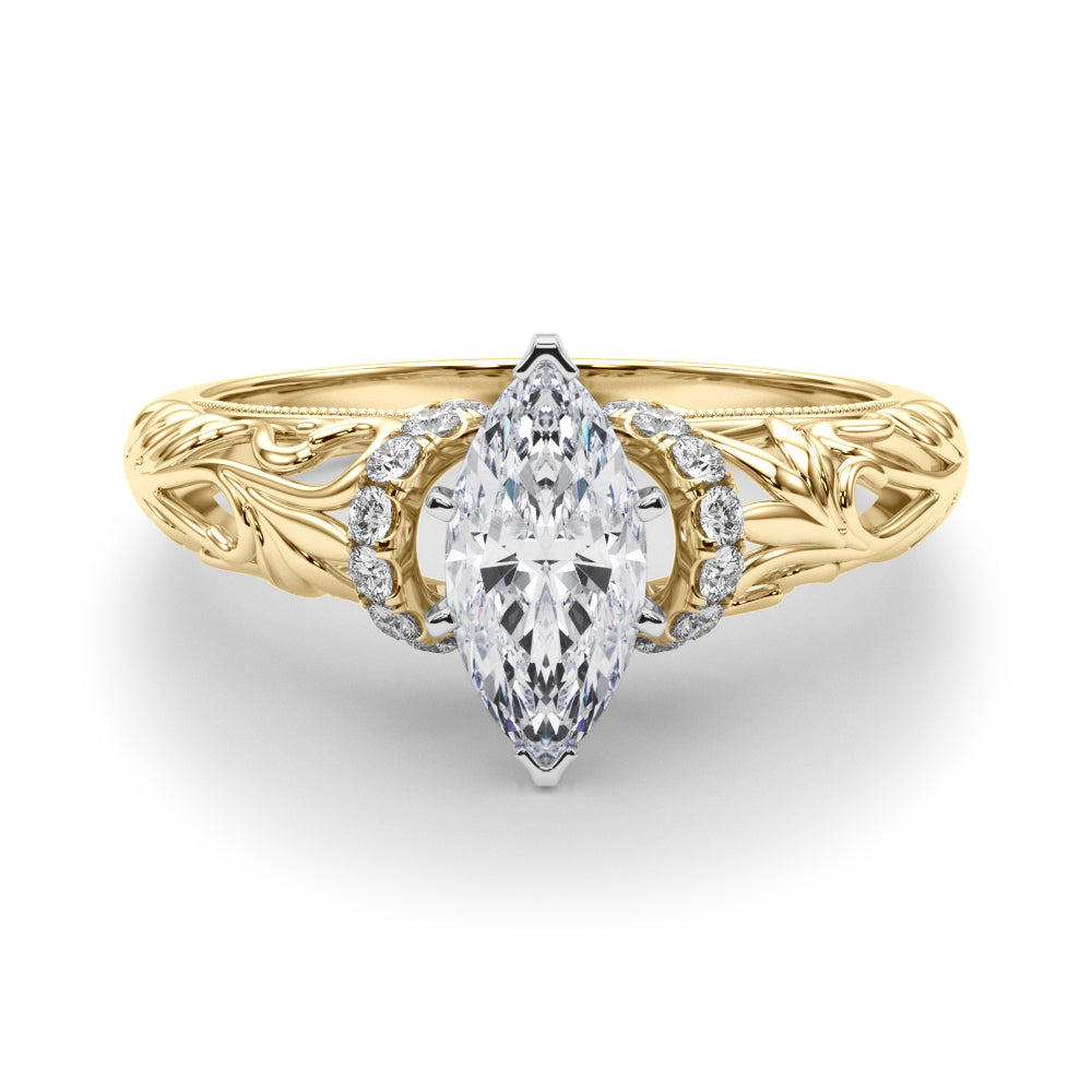 Celestial Remounts Any Shape Round Diamond Engagement Ring in 10K/14K gold and platinum with certified lab-grown or natural diamonds