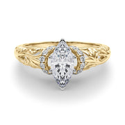 Celestial Remounts Any Shape Round Diamond Engagement Ring in 10K/14K gold and platinum with certified lab-grown or natural diamonds