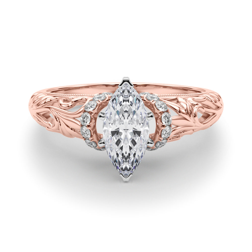 Celestial Remounts Any Shape Round Diamond Engagement Ring in 10K/14K gold and platinum with certified lab-grown or natural diamonds