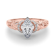 Celestial Remounts Any Shape Round Diamond Engagement Ring in 10K/14K gold and platinum with certified lab-grown or natural diamonds