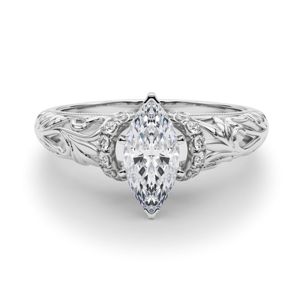 Celestial Remounts Any Shape Round Diamond Engagement Ring in 10K/14K gold and platinum with certified lab-grown or natural diamonds