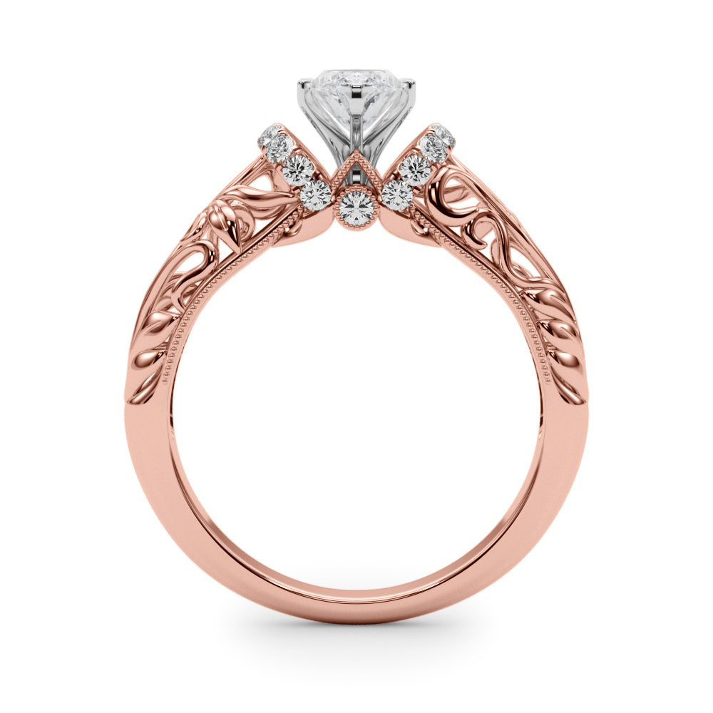 Celestial Remounts Any Shape Round Diamond Engagement Ring in 10K/14K gold and platinum with certified lab-grown or natural diamonds