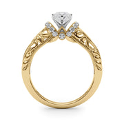 Celestial Remounts Any Shape Round Diamond Engagement Ring in 10K/14K gold and platinum with certified lab-grown or natural diamonds