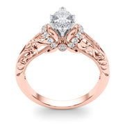 Celestial Remounts Any Shape Round Diamond Engagement Ring in 10K/14K gold and platinum with certified lab-grown or natural diamonds