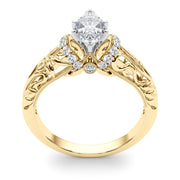 Celestial Remounts Any Shape Round Diamond Engagement Ring in 10K/14K gold and platinum with certified lab-grown or natural diamonds