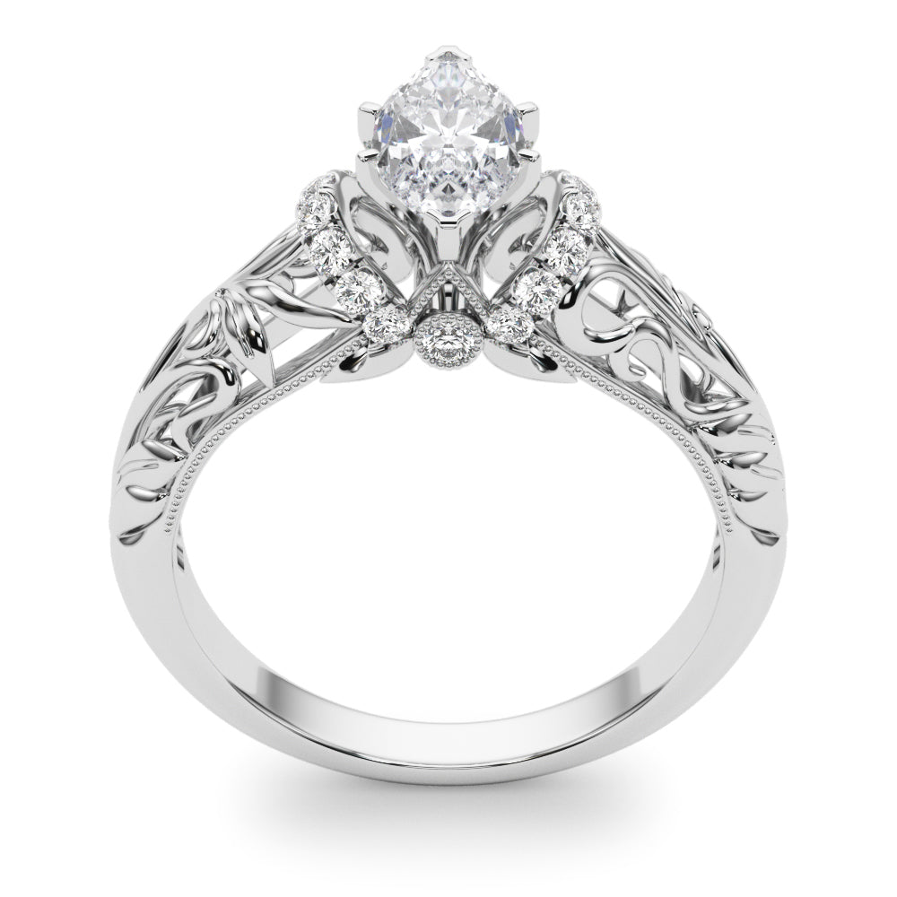 Celestial Remounts Any Shape Round Diamond Engagement Ring in 10K/14K gold and platinum with certified lab-grown or natural diamonds