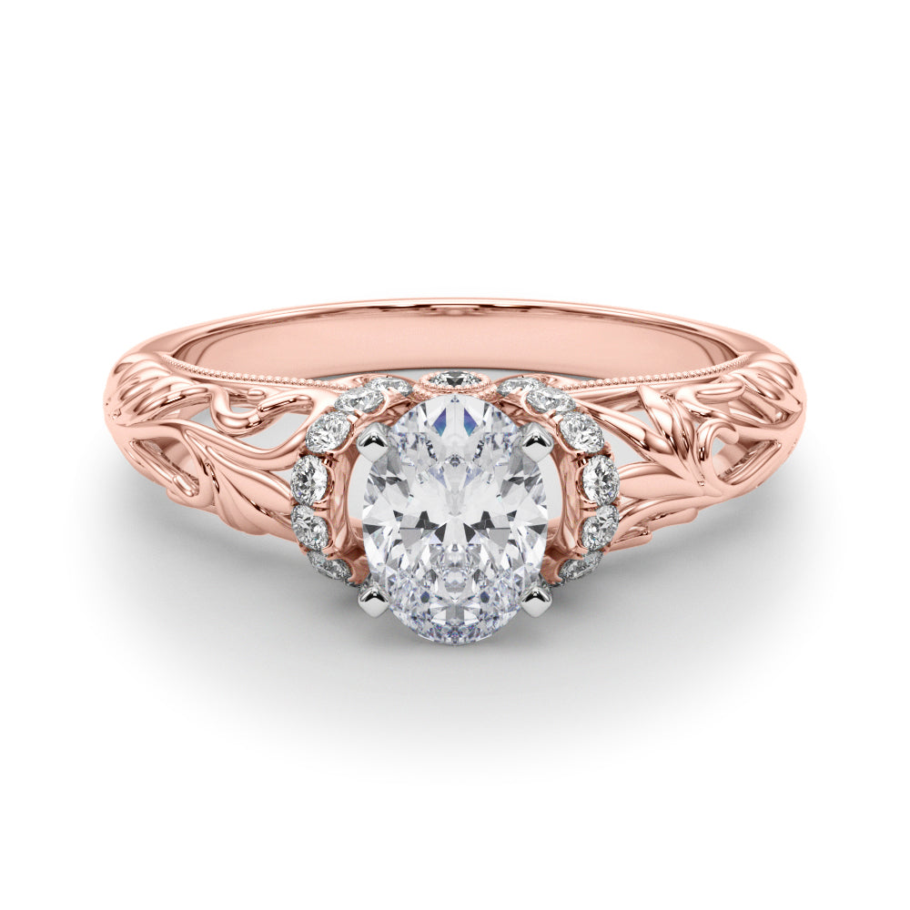 Celestial Remounts Any Shape Round Diamond Engagement Ring in 10K/14K gold and platinum with certified lab-grown or natural diamonds
