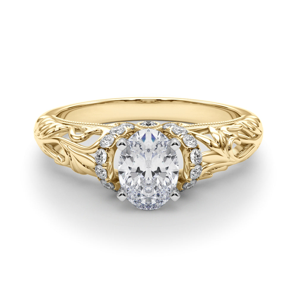 Celestial Remounts Any Shape Round Diamond Engagement Ring in 10K/14K gold and platinum with certified lab-grown or natural diamonds