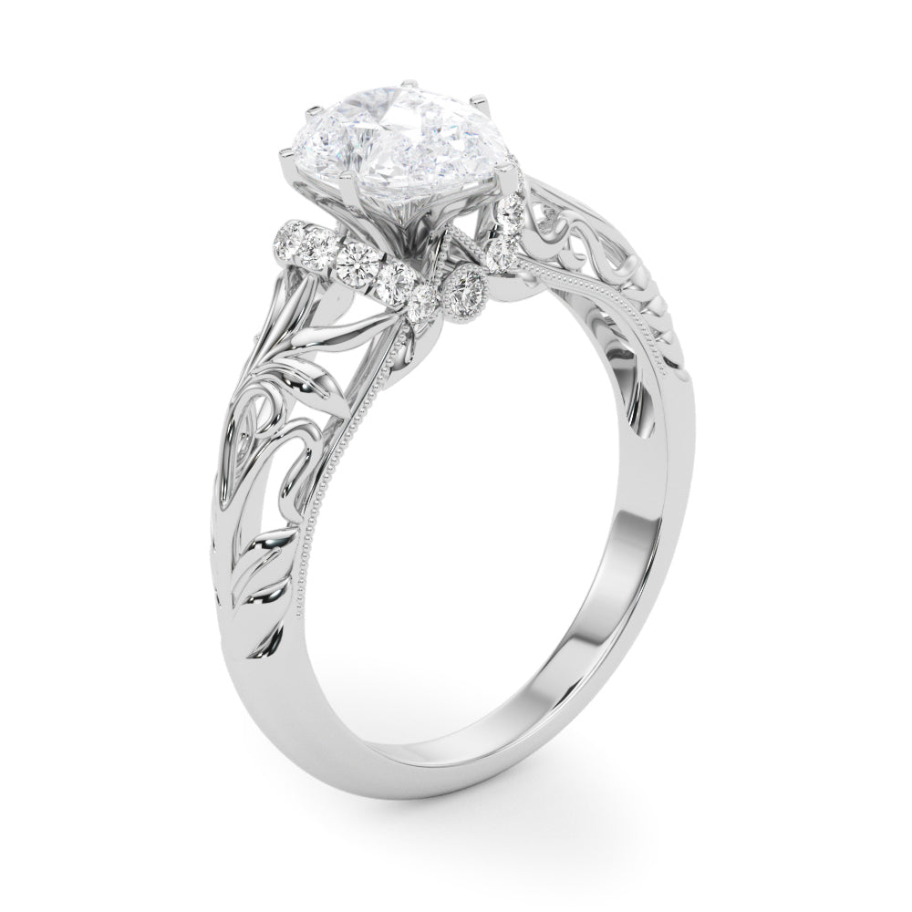 Celestial Remounts Any Shape Round Diamond Engagement Ring in 10K/14K gold and platinum with certified lab-grown or natural diamonds
