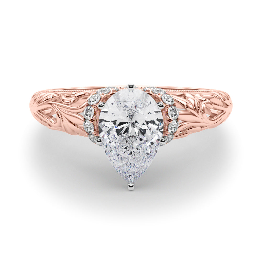 Celestial Remounts Any Shape Round Diamond Engagement Ring in 10K/14K gold and platinum with certified lab-grown or natural diamonds