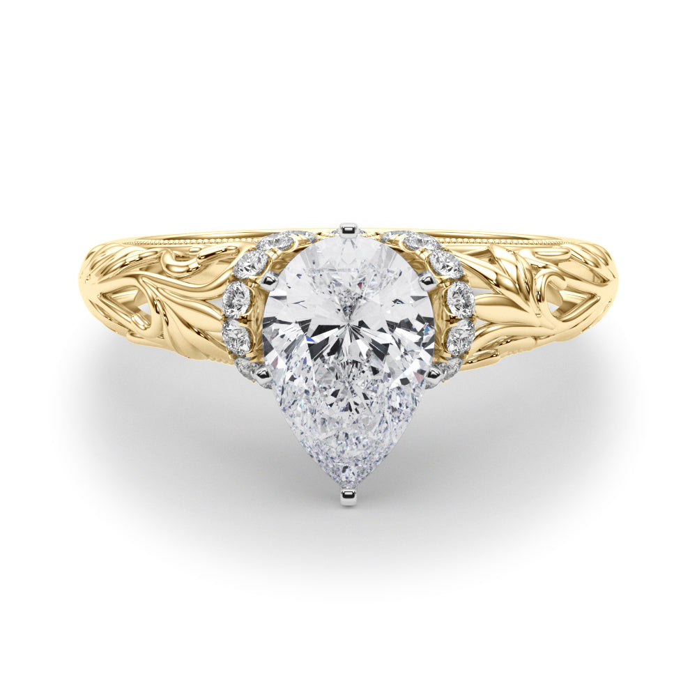 Celestial Remounts Any Shape Round Diamond Engagement Ring in 10K/14K gold and platinum with certified lab-grown or natural diamonds